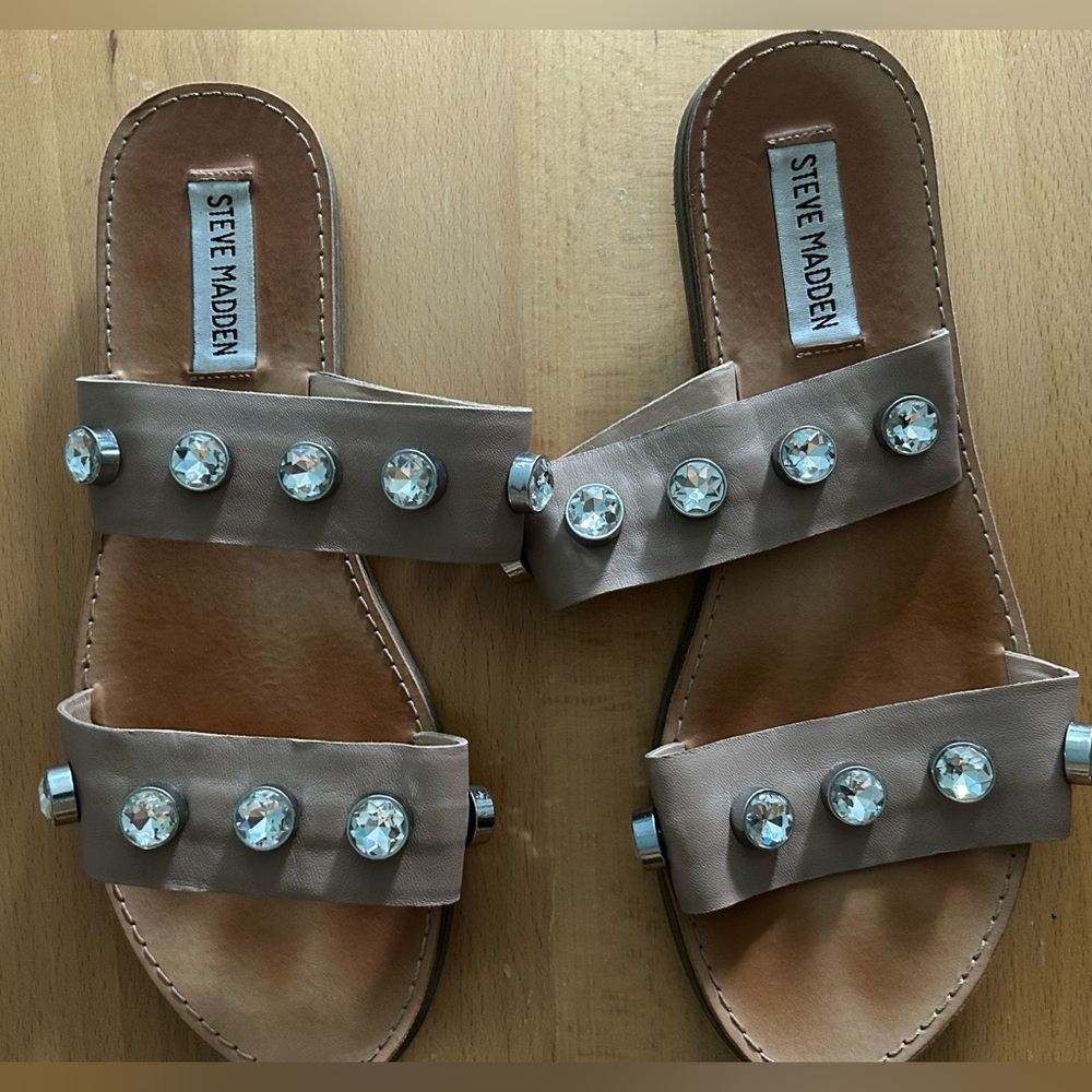 Steve Madden gem slide on sandal